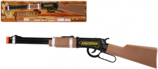 Kunststof cowboy herhalingsgeweer 62 cm met licht