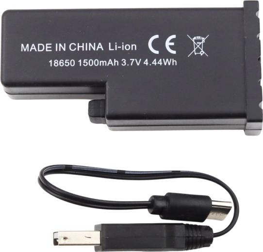 Oplaadbare accu in de verpakking