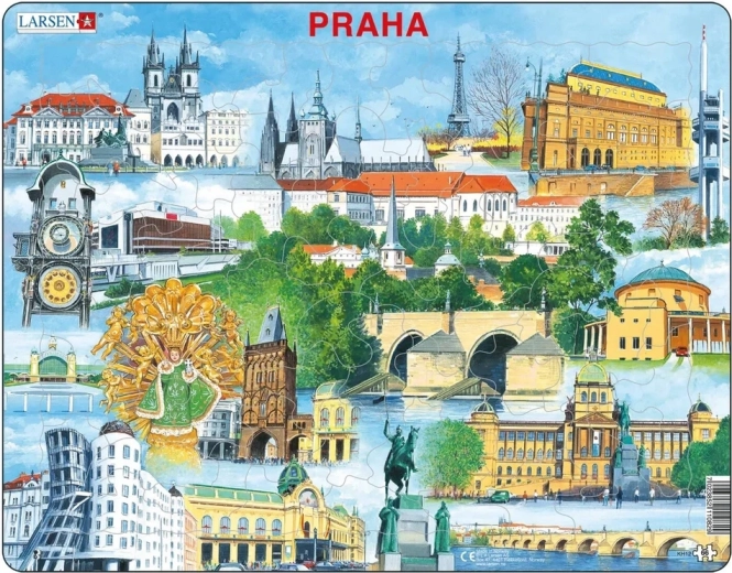 Puzzel Praag bezienswaardigheden 66 stukjes