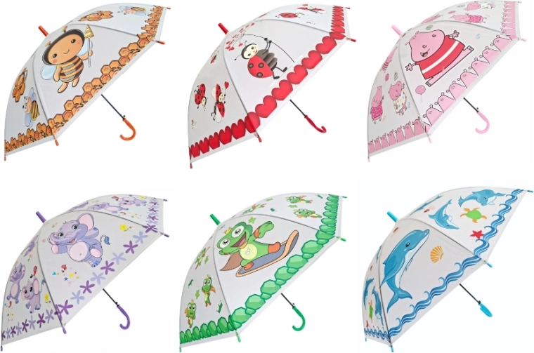 Children’s umbrella with colorful motifs