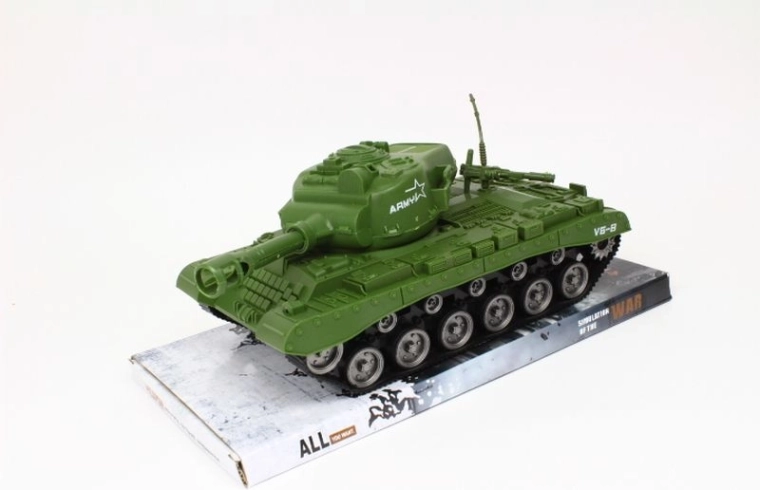 Tank à propulsion à inertie sur plateforme de transport