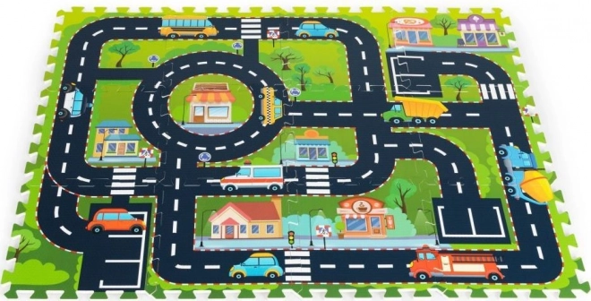 tapis puzzle en mousse ville et routes IPLAY
