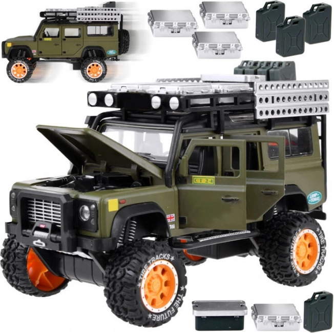 Metalen terreinwagen met geluid en LED-lichten