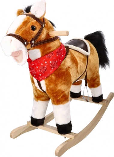 Cheval à bascule interactif en peluche