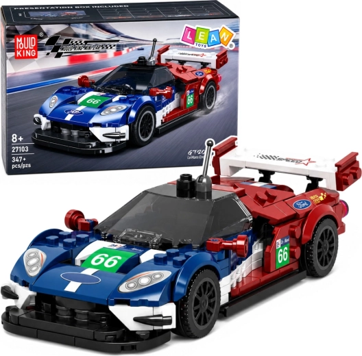 Kit de construction voiture de course sportive GT2016 avec vitrine d’exposition (347 pièces)