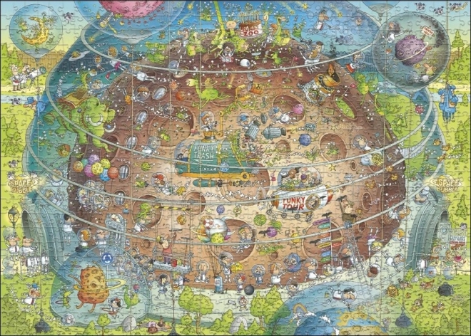 Puzzel HEYE Gekke DIERENTUIN – Kosmisch paviljoen 1000 stukjes