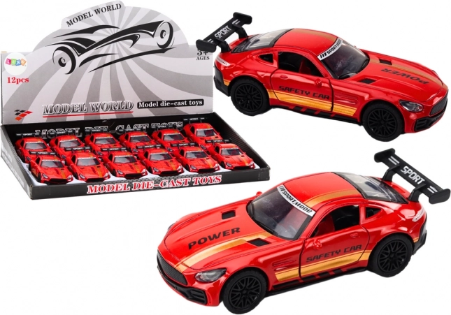 Voiture de sport 1:32 figurine aileron rouge en métal