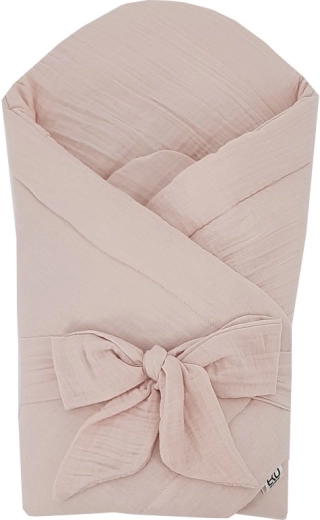 EKO Musselin-Einschlagdecke ohne Verstärkung powder pink 75 × 75 cm