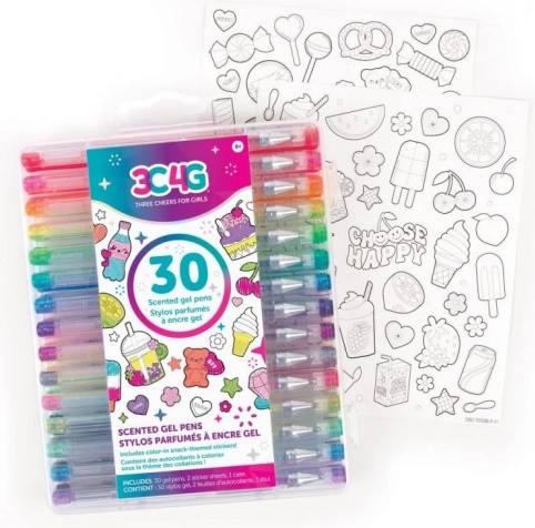 Geurende gelpennen, 30 stuks