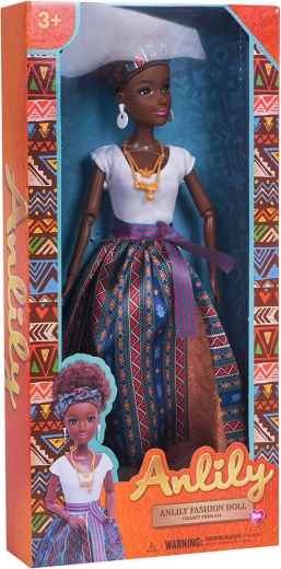 Ola doll in festive dress, movable joints 33 cm