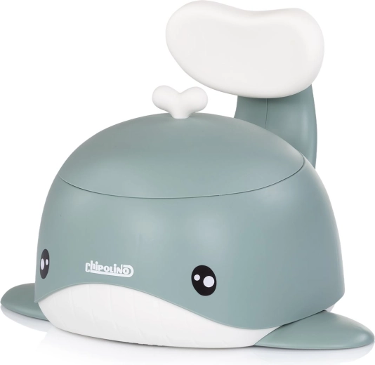 Chipolino children’s potty with backrest Whale, green