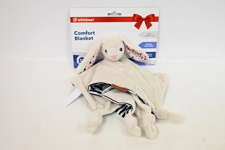 Whisbear doudou lapin câlin couverture crème