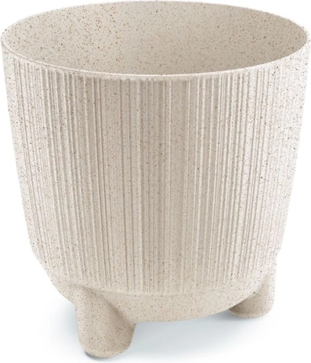 Bloempot Ryfo N Eco Wood 16,8 cm wit