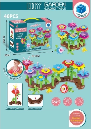 jeu de construction fleurs DIY 48 pièces