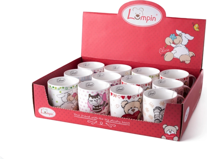 Lumpin Ceramic Mug Set Mix, 12 Pieces