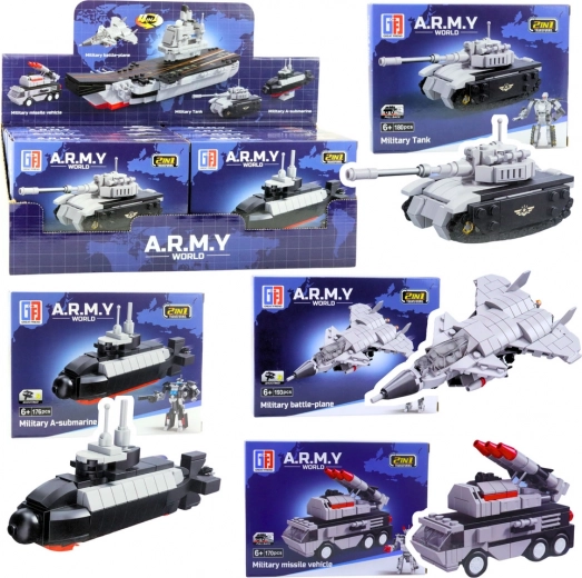 Baukasten Armee 2-in-1 – Militärfahrzeuge und Roboter