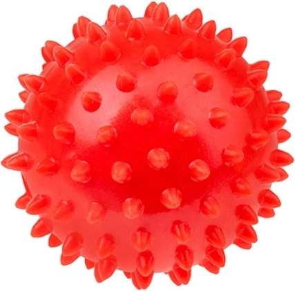 Fizjo revalidatie-massagebal met stekels 7,6 cm rood