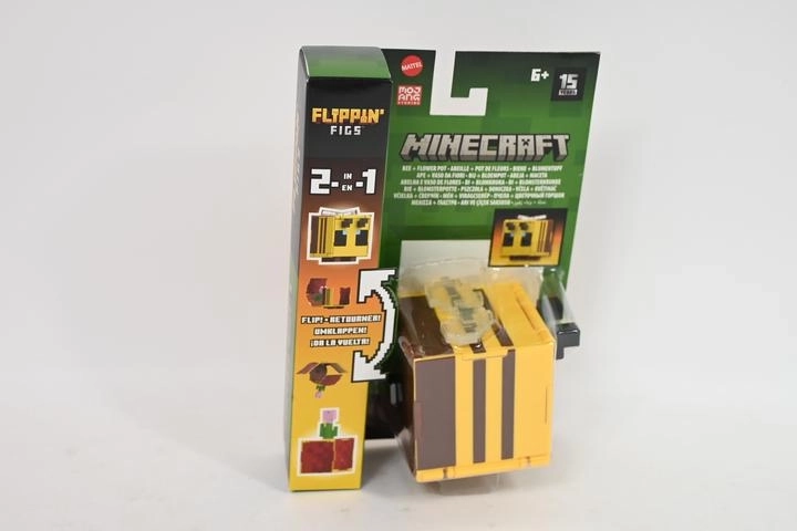 Minecraft Flippin’ Figs figuur 2-in-1 bij en bloem in bloempot