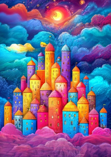 Puzzle ENJOY Forteresse dans les nuages 1000 pièces