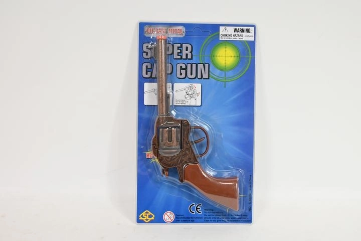 Pistolet à capsules en métal sous blister