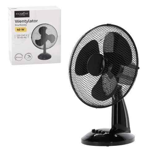 Tafelventilator 40 W zwart