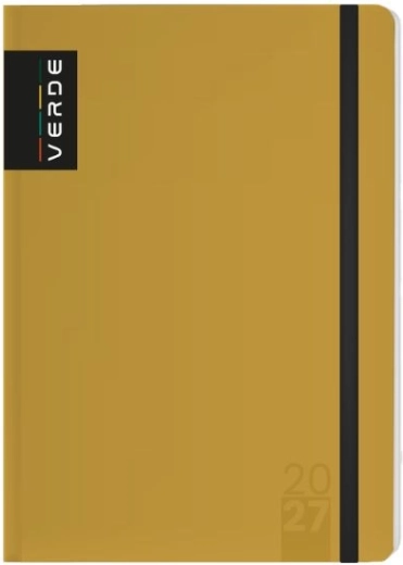 Verde Weekly Diary A6 2027, Mustard