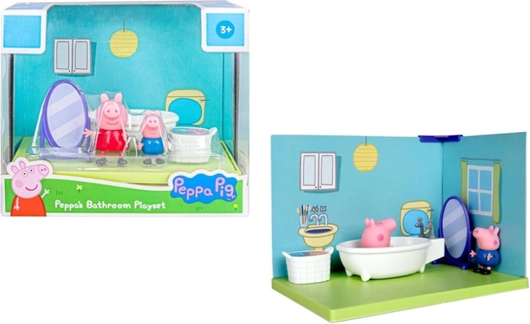 Peppa Pig Bathroom Playset with 2 Figures