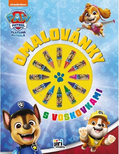 Kleurboek met waskrijtjes Paw Patrol