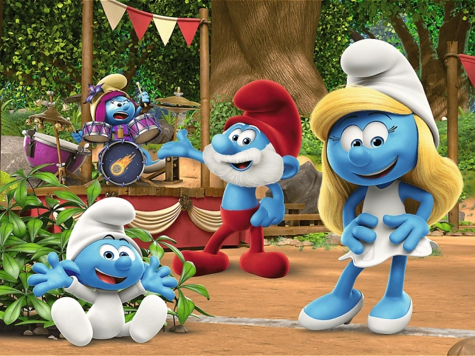Puzzle Schtroumpfette et Schtroumpfs pour enfants