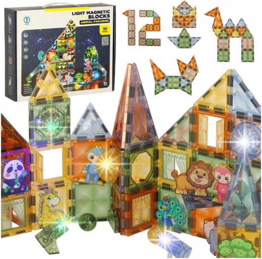 Blocs magnétiques lumineux pour enfants