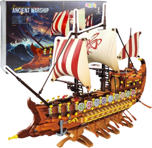 Jeu de construction – navire de guerre romain antique, 2073 pièces
