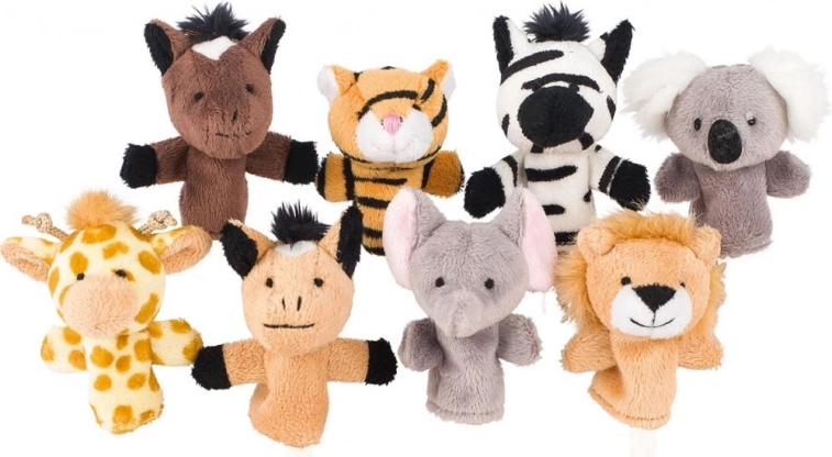 Finger Puppet Set – Wild Animals, 8 pcs