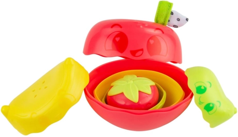 4 opening fruit pieces: stacking and nesting