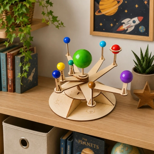 Movable arms with planets