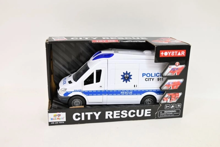 Autobus de police avec lumière et sons