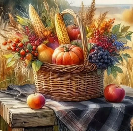 Diamantschilderen Herfstmand 30 × 40 cm