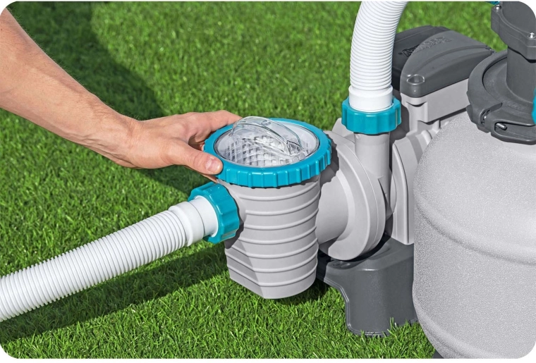 Transparant voorfiltermandje voor snelle controle