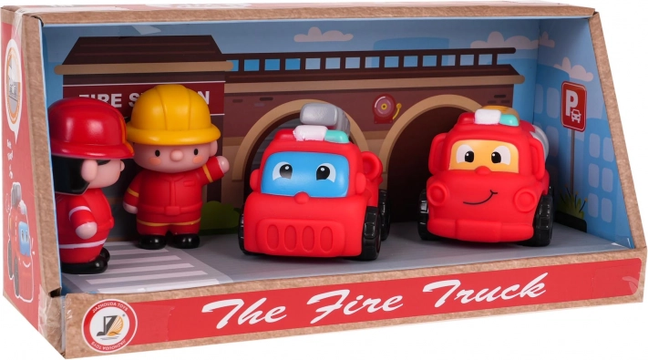 Firefighter set with vehicles for kids