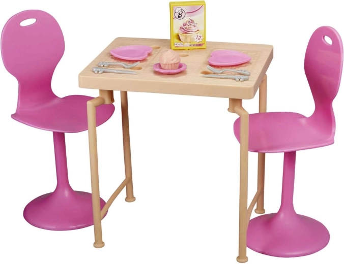 Ensemble repas avec table et deux chaises