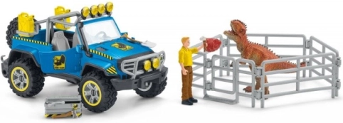Schleich Dinosaurs Geländewagen mit Dino-Gehege
