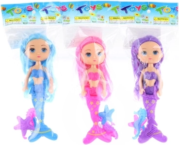 Small mermaid doll with accessories