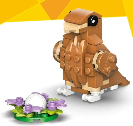 Vogel bij nest met ei voor rollenspel