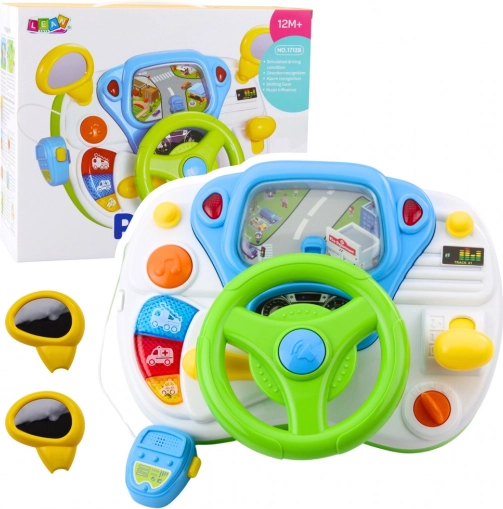 Interactive children's driving simulator with light and sound