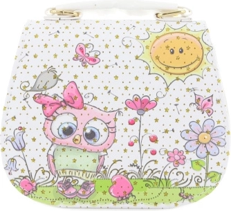 Children's Handbag with Owl - White