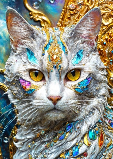 Enjoy Puzzle Cat with Gemstones 1000 Pieces