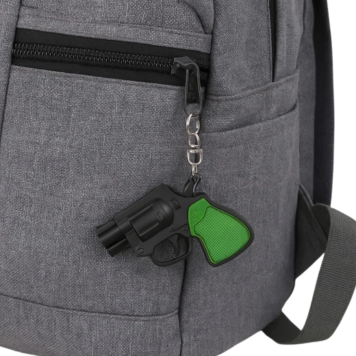 Easy to clip onto a backpack or zipper