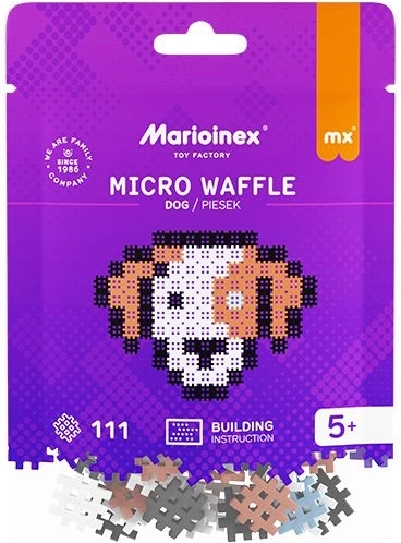 Marioinex Micro Waffle blocks – dog (111 pcs)