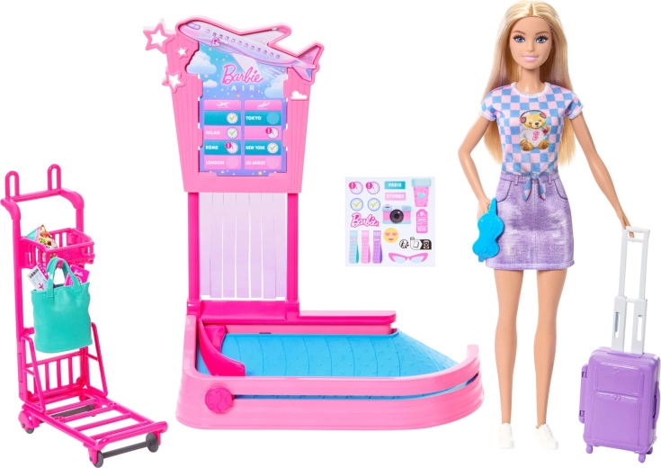 Barbie “Malibu” doll ready to travel