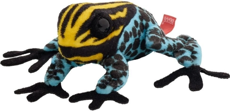 Grenouille en peluche colorée 10 cm