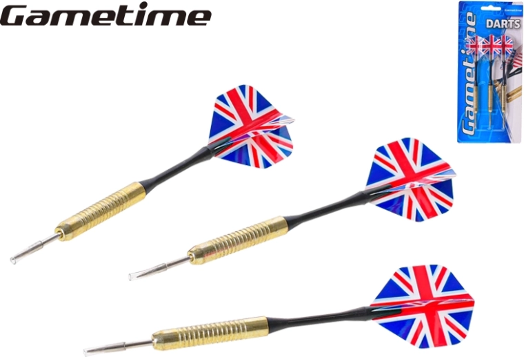 Gametime metalen darts 15 cm, 3 stuks